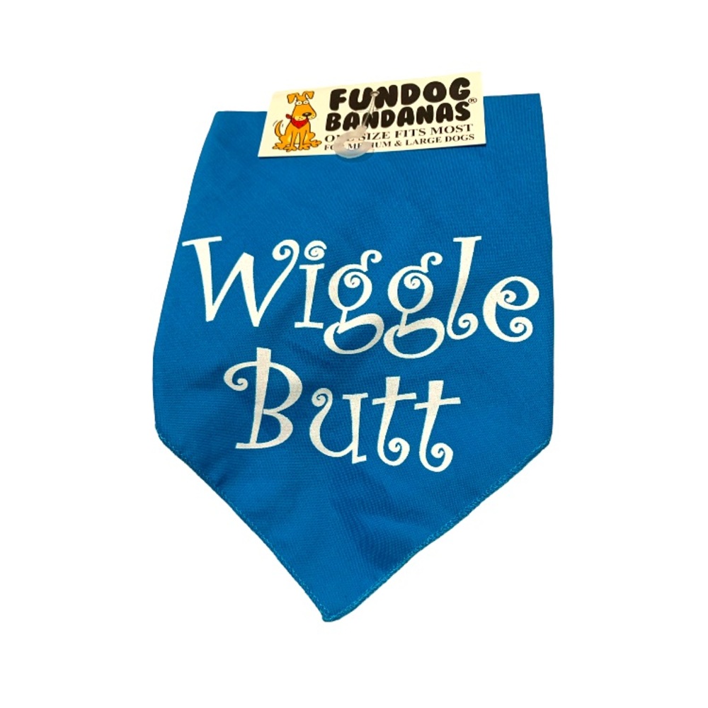 NWT Pet Dog Wiggle But Fun Dog Bandana SZ. Medium/Large. (Turquoise Blue)